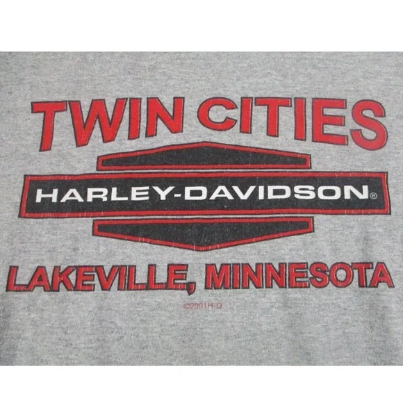 Vintage Y2K Harley Davidson Long Sleeve T Shirt XL Lakeville MN Twin Cities - Picture 2 of 4